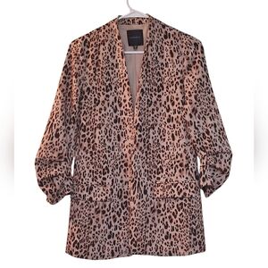 Dynamite Tan and Black Leopard Print Blazer
